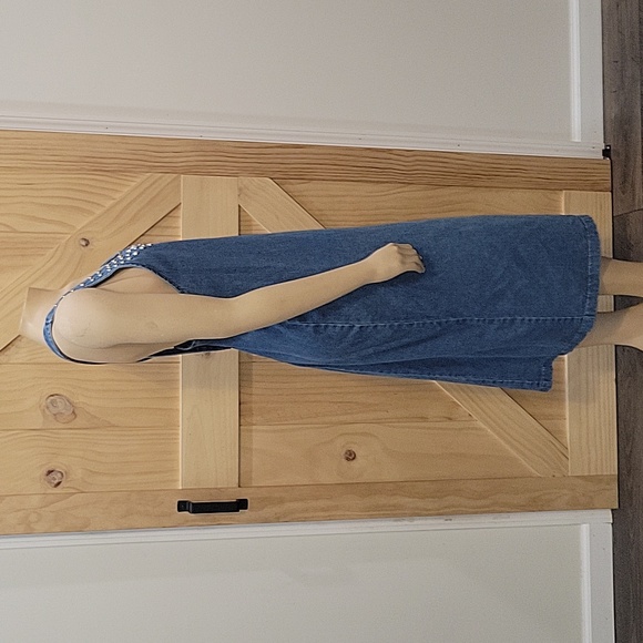 Vintage | Mirage Artwear Denim Dress Pearl & Silver Details | Medium - Picture 8 of 9